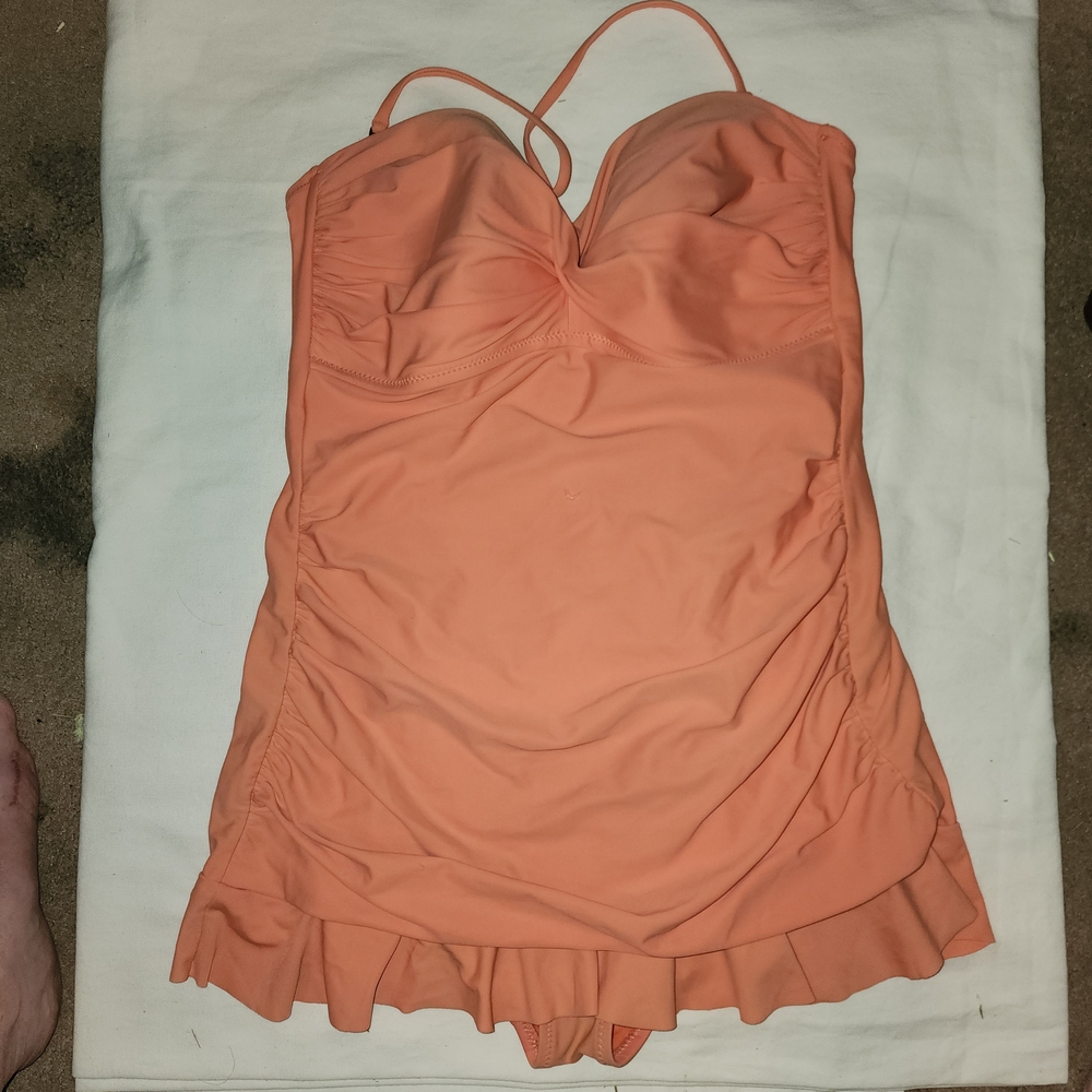 Kenneth Cole Reaction Coral One-Piece Swimsuit Bathingsuit
